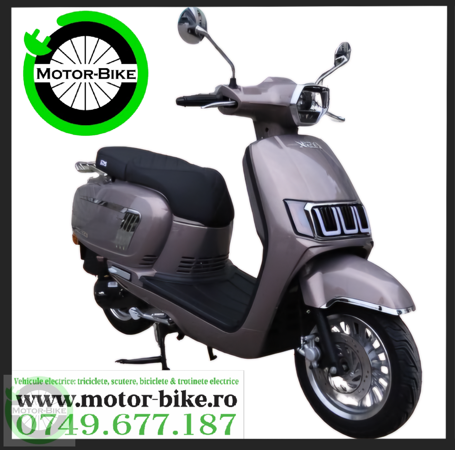 Scuter Benzina Leon Grey 49cc