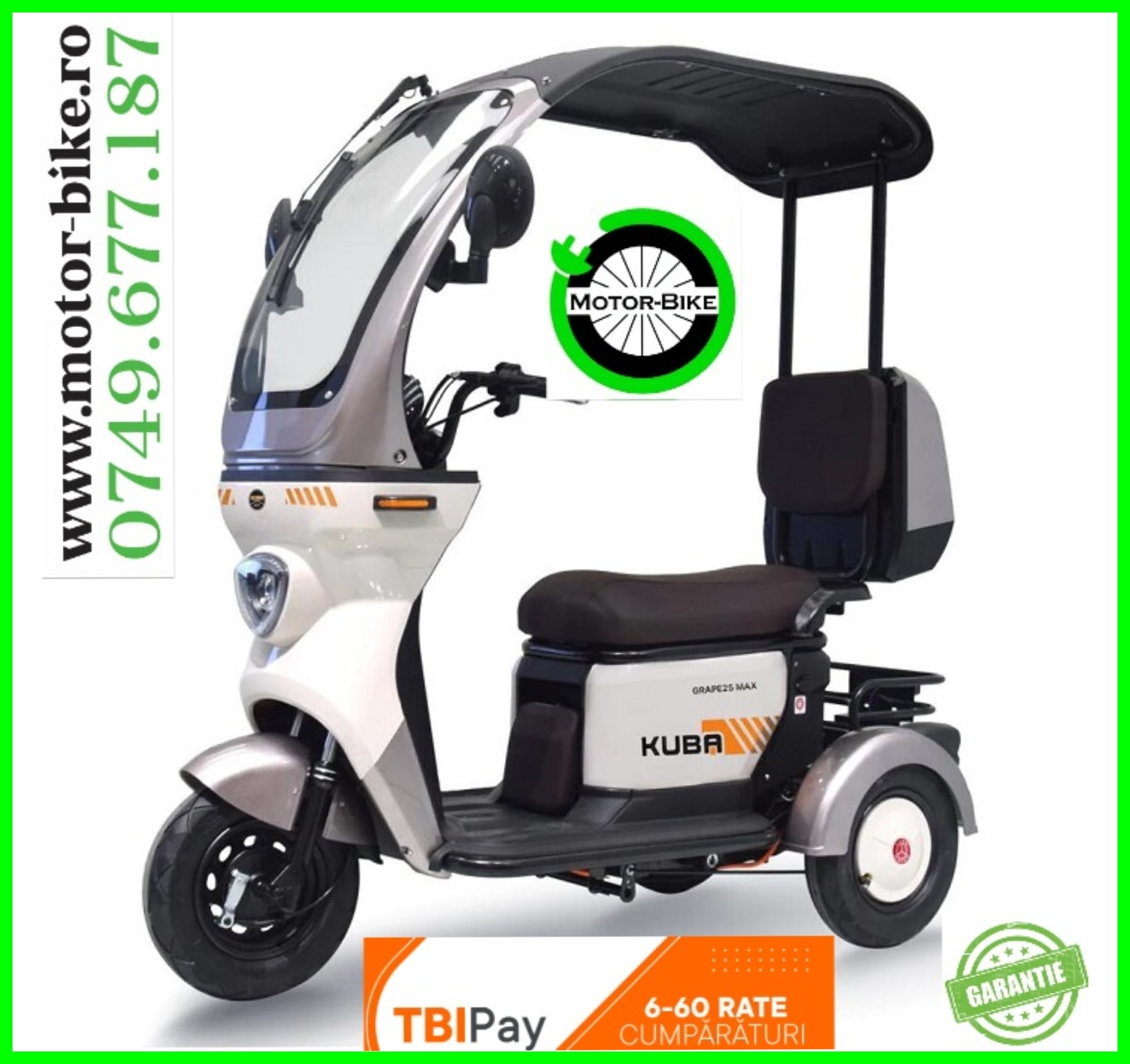 Tricicleta Electrica GRACE 25 MAX Alb