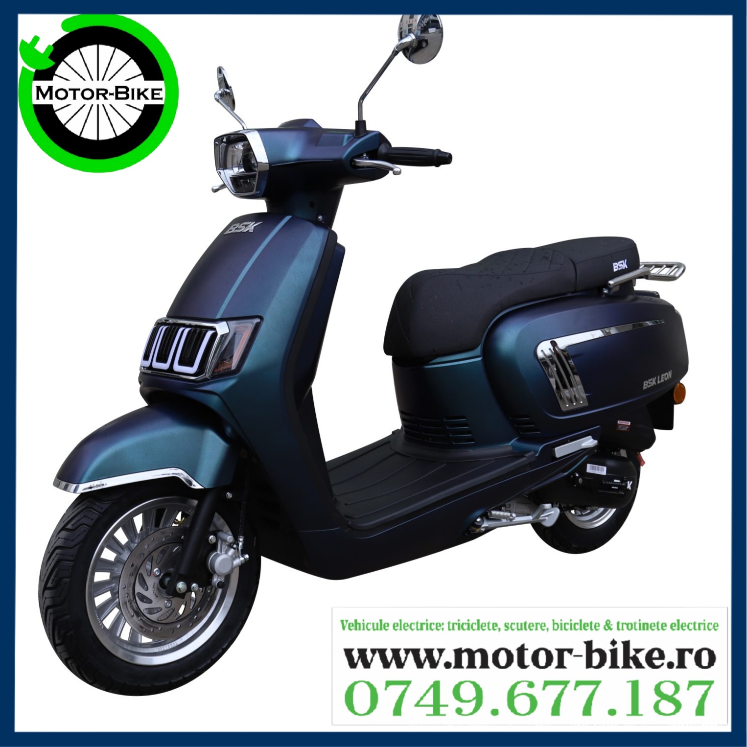 Scuter Benzina Leon Blue 49cc