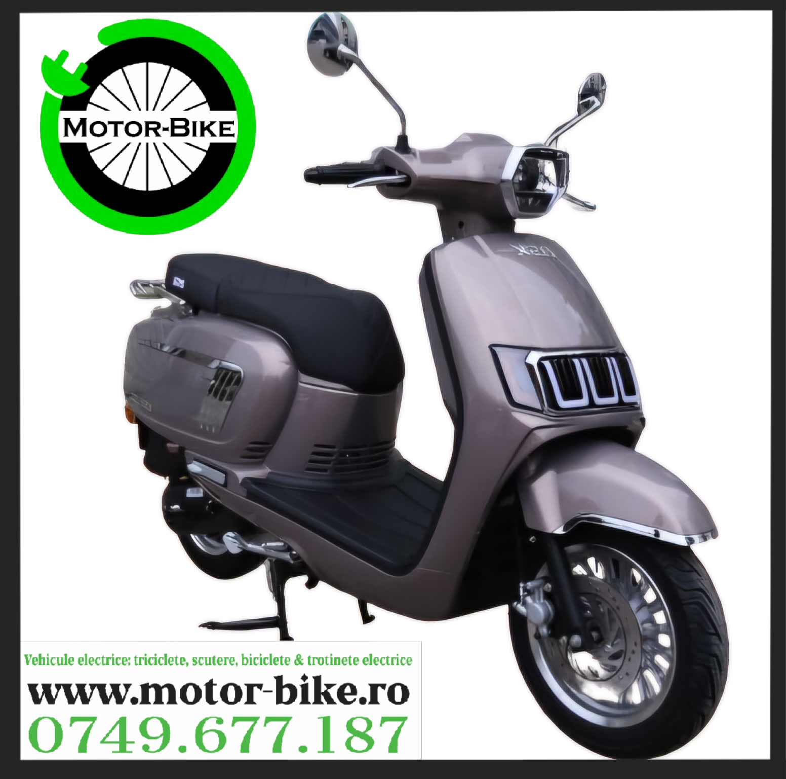 Scuter Benzina Leon Grey 49cc